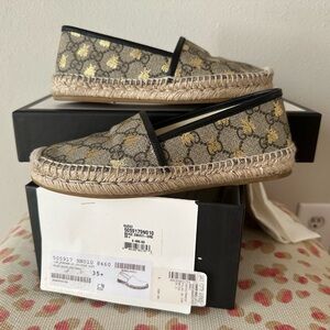 Gucci espadrille loafers.